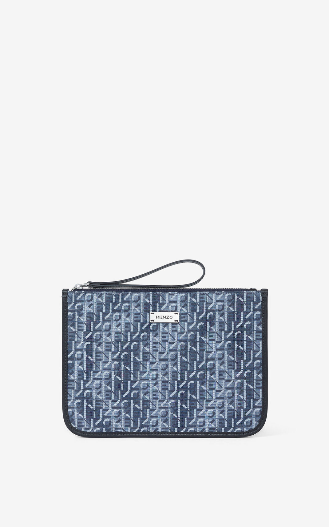 Clutch Kenzo Jacquard Courier Mujer Azul Marino Azules ZEN123069